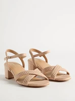 Braided Block Heel Sandal (WW