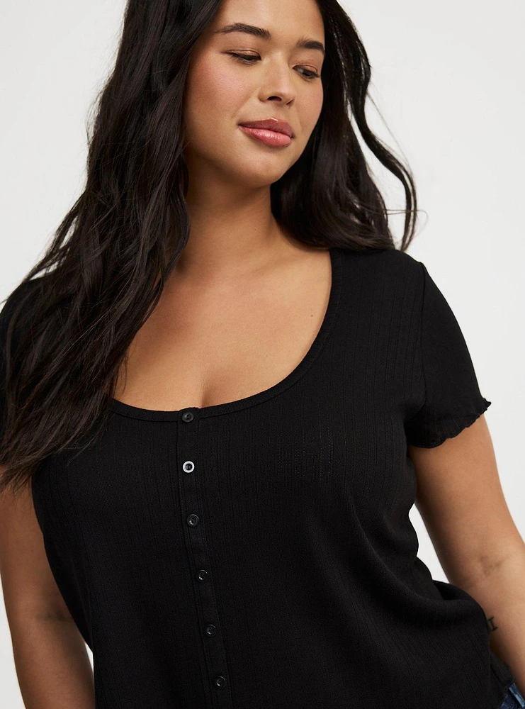 Button-Up Crop Tee