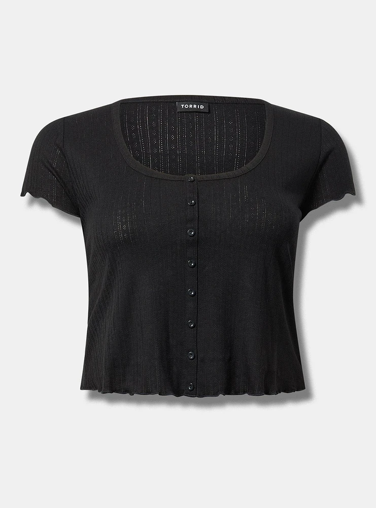Button-Up Crop Tee