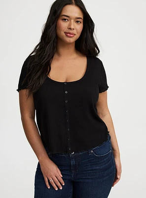 Button-Up Crop Tee