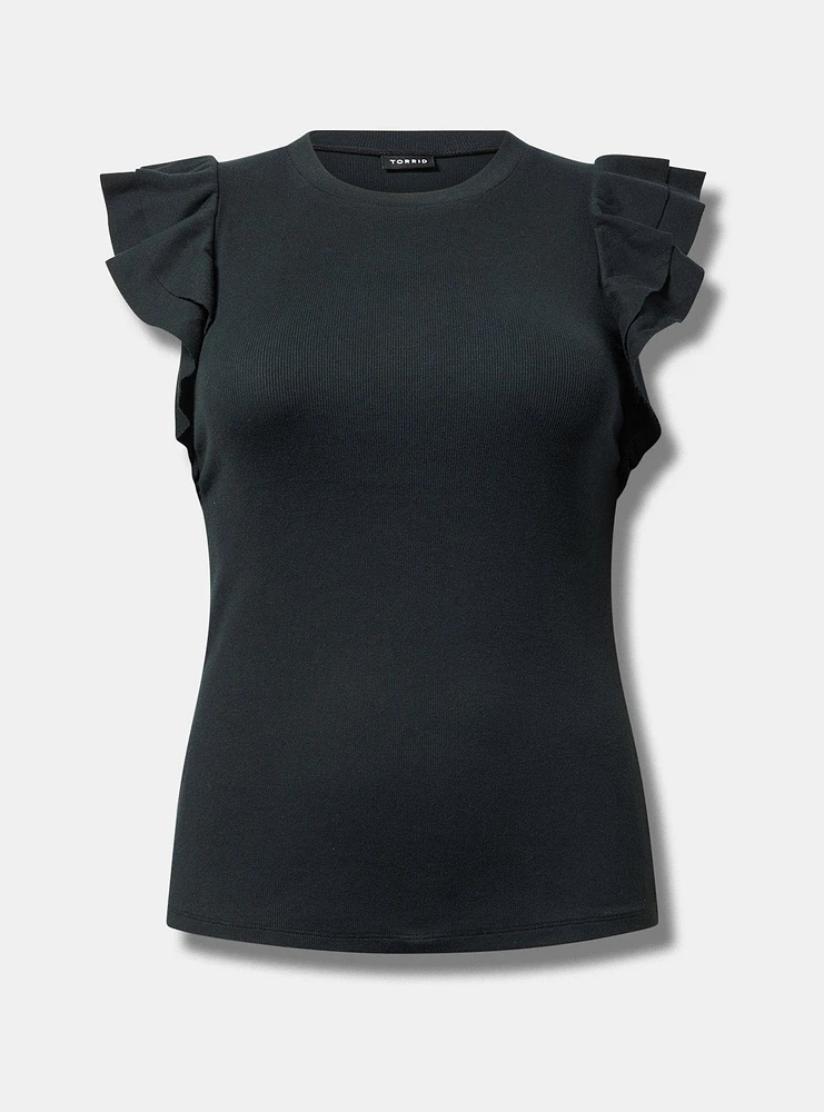Double Flutter Sleeve Top