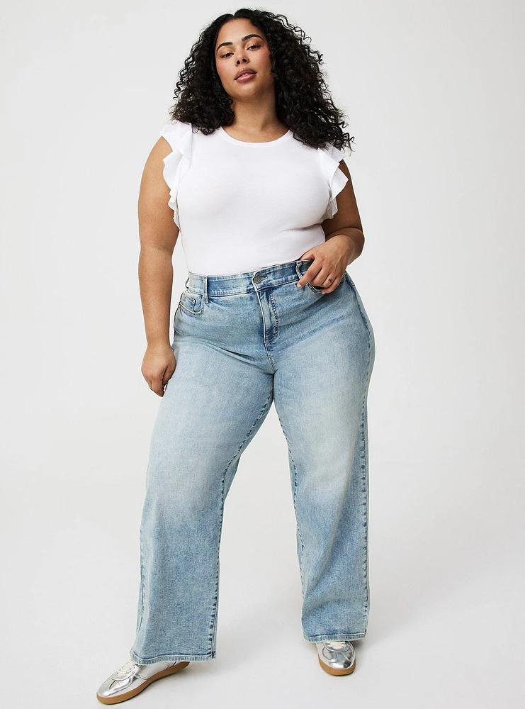 Double Flutter Sleeve Top