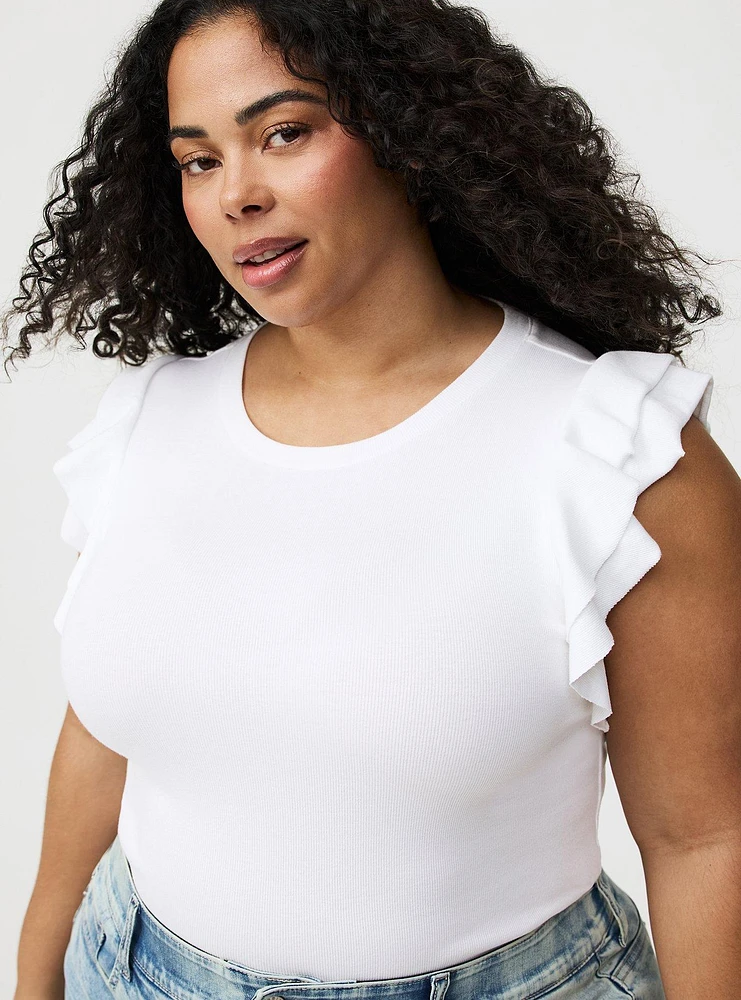 Double Flutter Sleeve Top