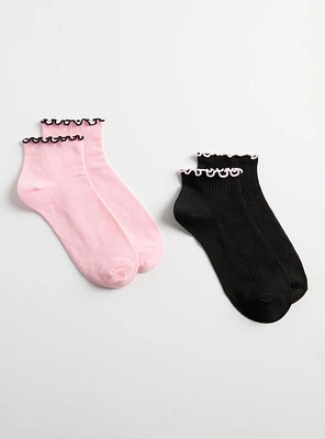 2-Pack Ruffle Ankle Socks