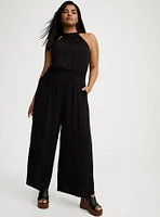 Sleeveless High Neck Jumpsuit