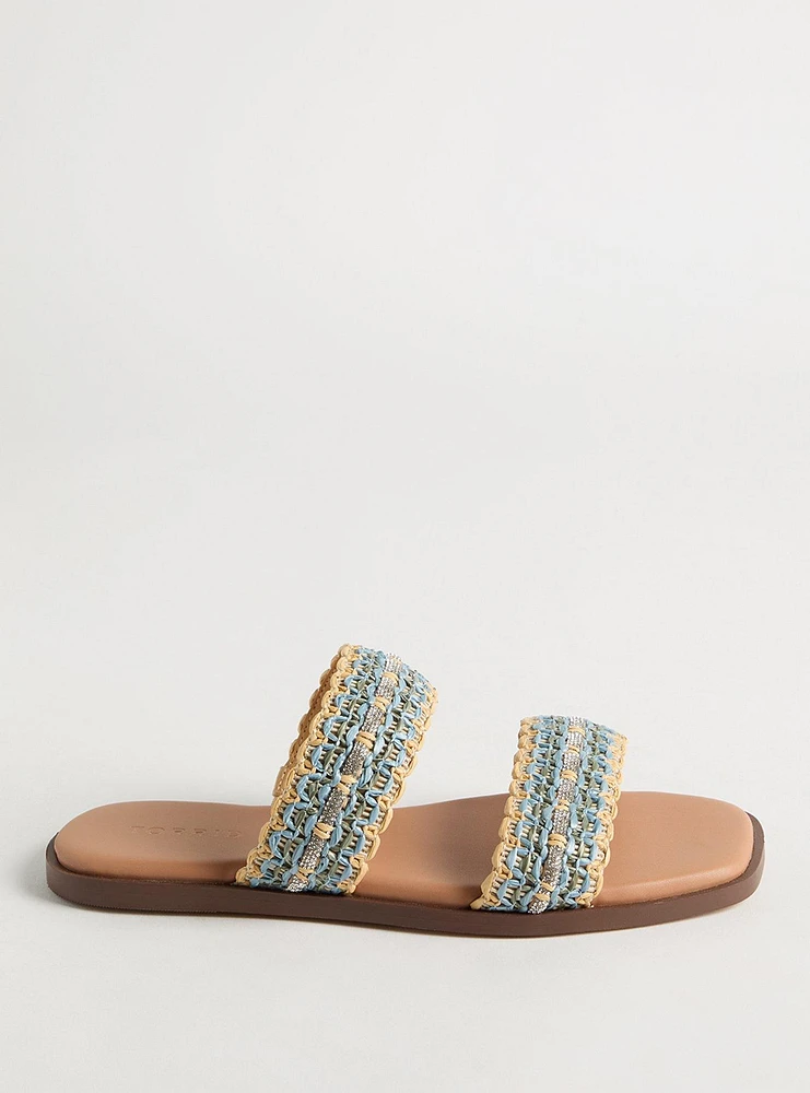 Embellished Double Band Slide