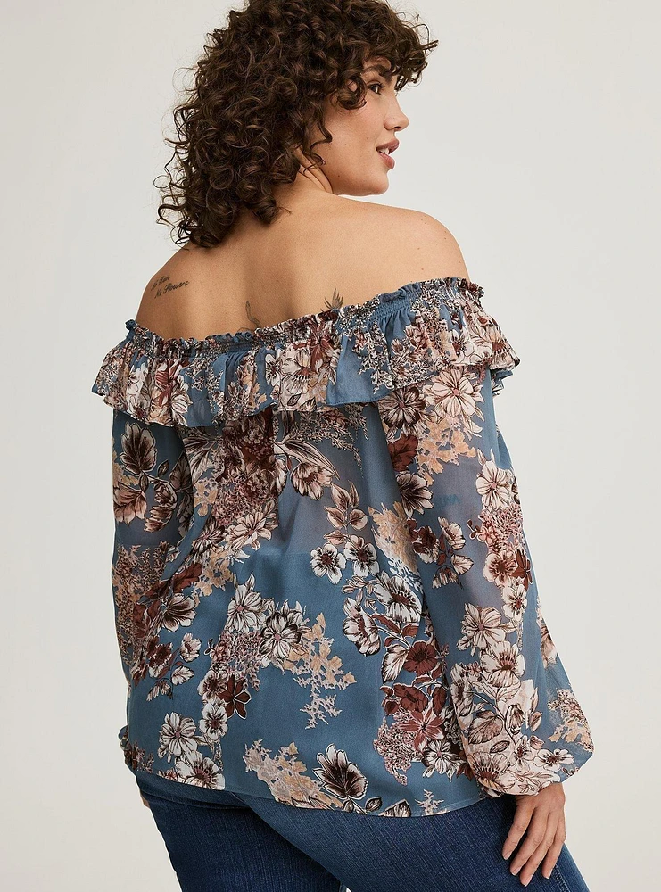 Off-Shoulder Ruffle Top