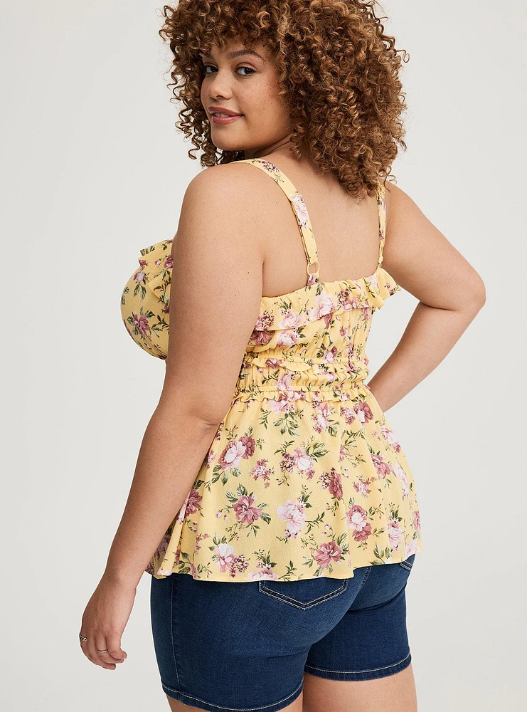 Babydoll Smocked Sleeveless Top