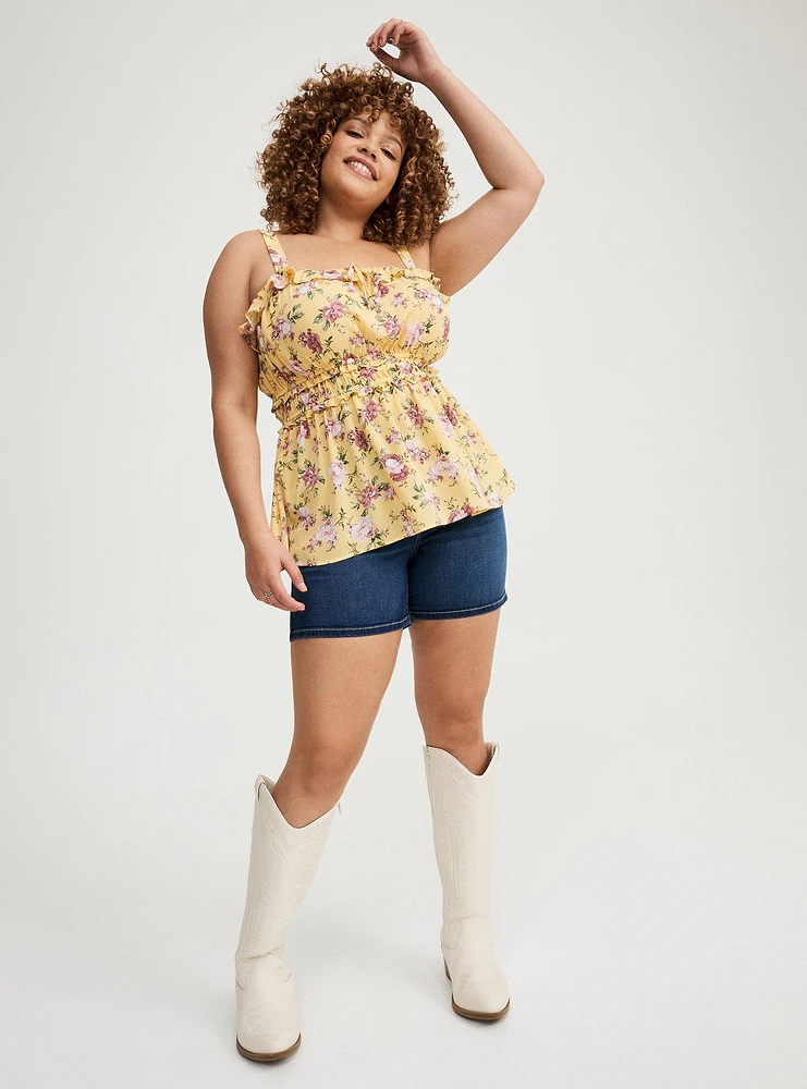 Babydoll Smocked Sleeveless Top