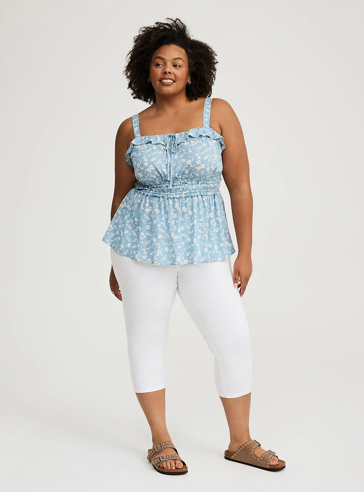 Babydoll Smocked Sleeveless Top