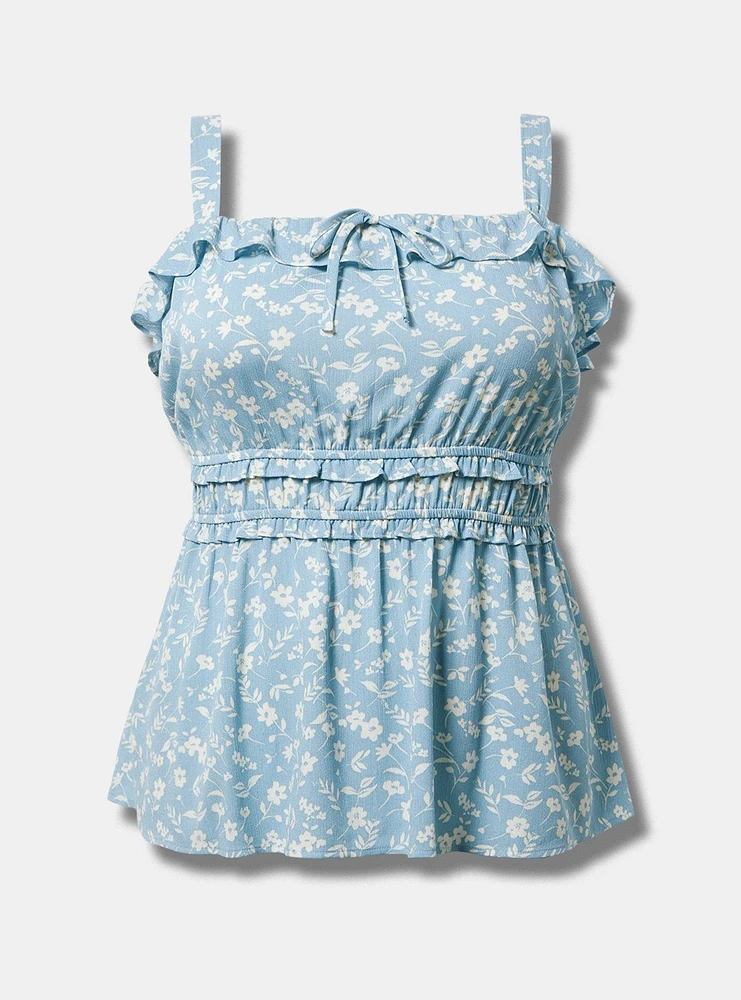 Babydoll Smocked Sleeveless Top