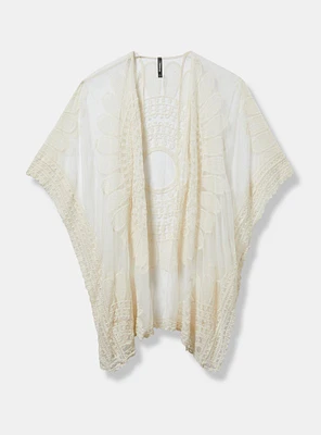 Embroidered Statement Ruana