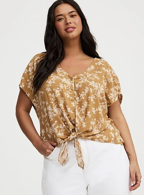 Dolman Tie-Front Top