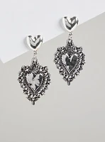 Antique Heart Drop Earring