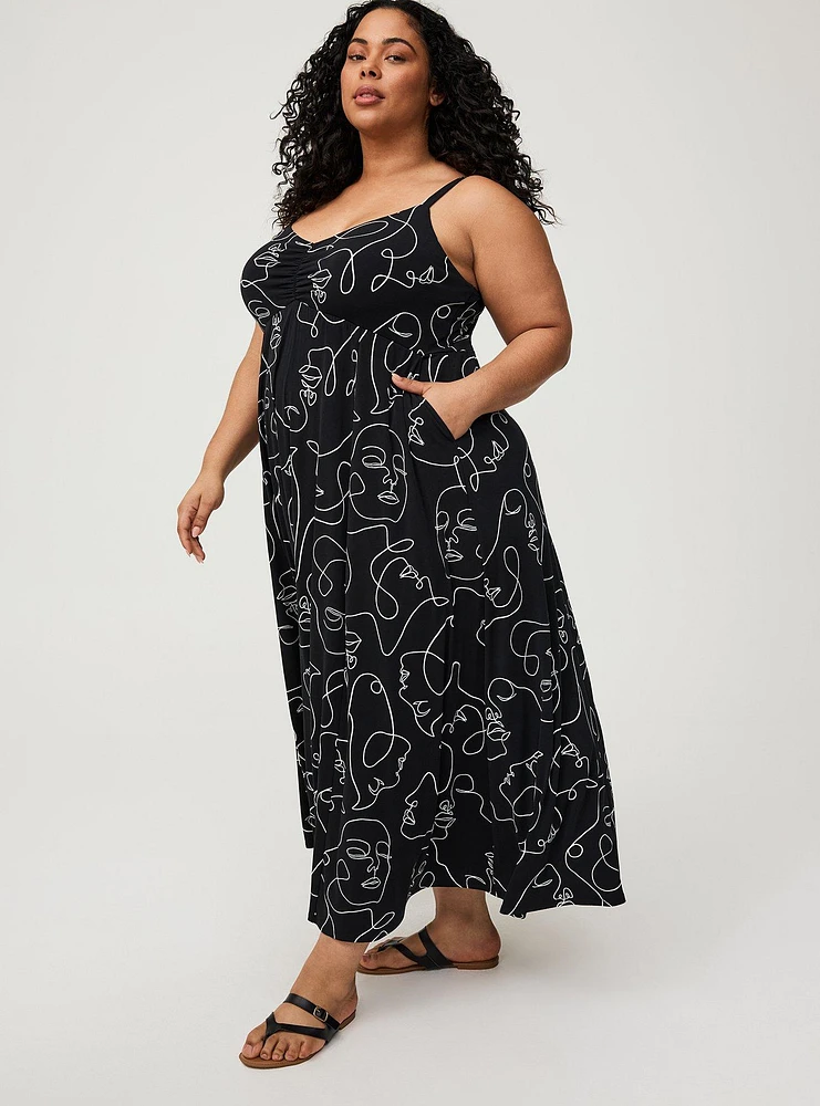 Cinch Front Maxi Dress