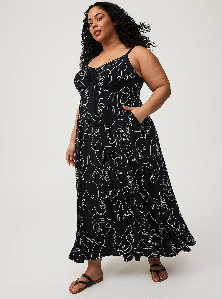 Cinch Front Maxi Dress