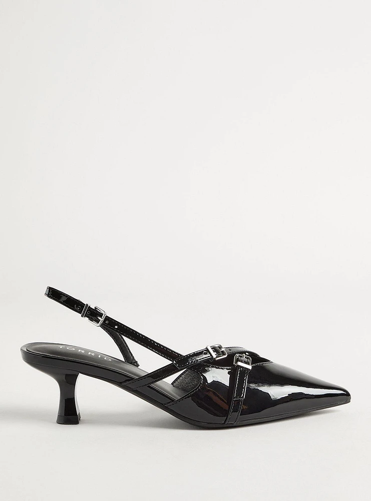 Strappy Slingback Kitten Heel (M