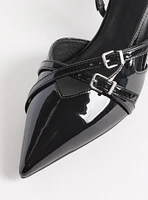 Strappy Slingback Kitten Heel (M