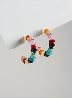 Beaded Hoop Earring