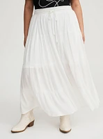 Shirred Tiered Maxi Skirt