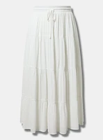 Shirred Tiered Maxi Skirt