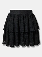 Mini Ruffle Lace Skirt