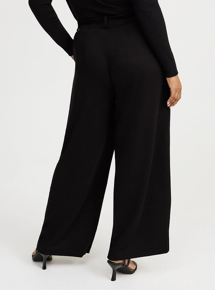 Pull-On High-Rise Wide Leg Pant