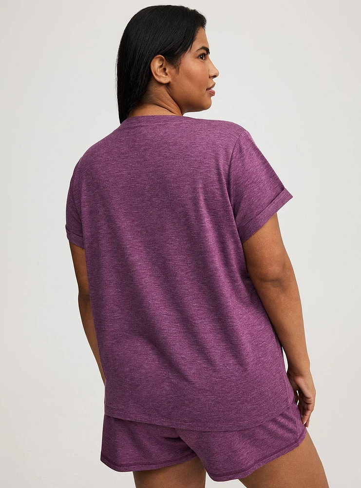 Lightweight French Terry V-Neck Lounge Tee
