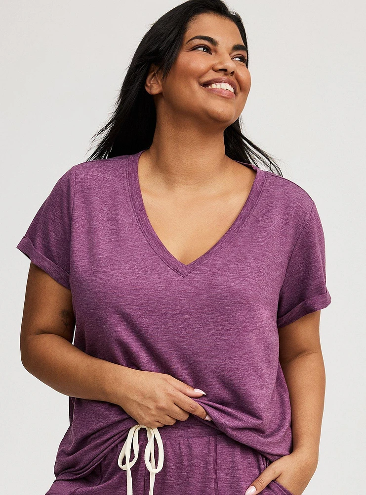 Lightweight French Terry V-Neck Lounge Tee