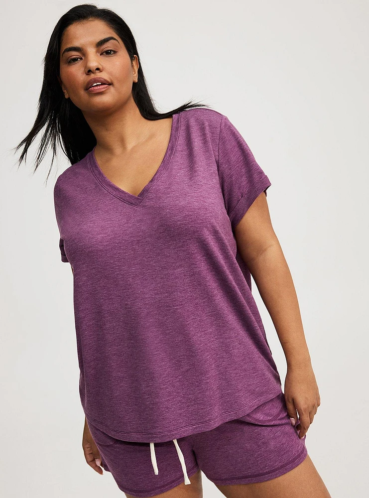 Lightweight French Terry V-Neck Lounge Tee