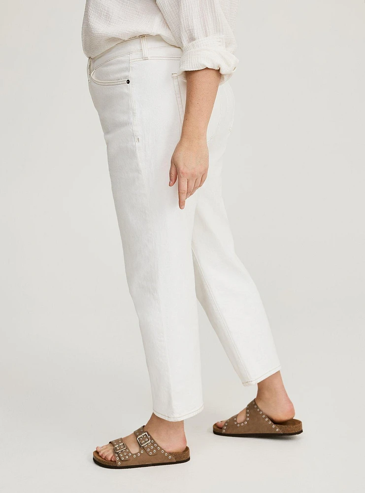 Crop High-Rise Straight Jean