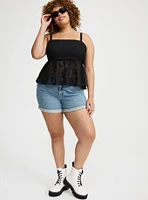 Peplum Burnout Cami