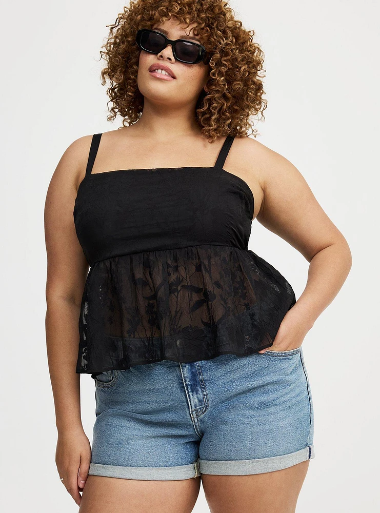 Peplum Burnout Cami
