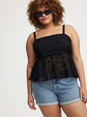 Peplum Burnout Cami
