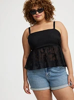 Peplum Burnout Cami