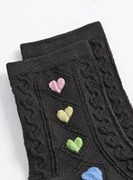 3-Pack Heart Crew Socks
