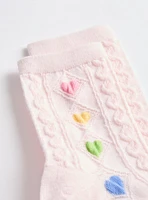 3-Pack Heart Crew Socks