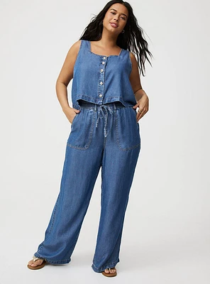 High-Rise Pull-On Lightweight Denim Jean