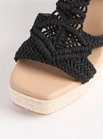 Square Toe Macrame Wedge (WW
