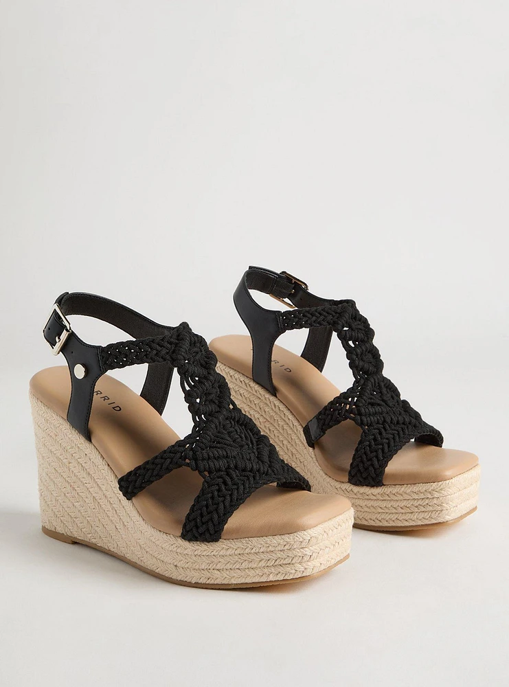 Square Toe Macrame Wedge (WW