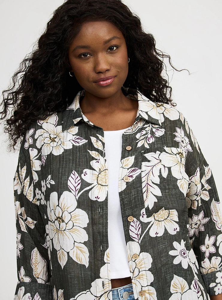 Button-Up Kimono Shirt