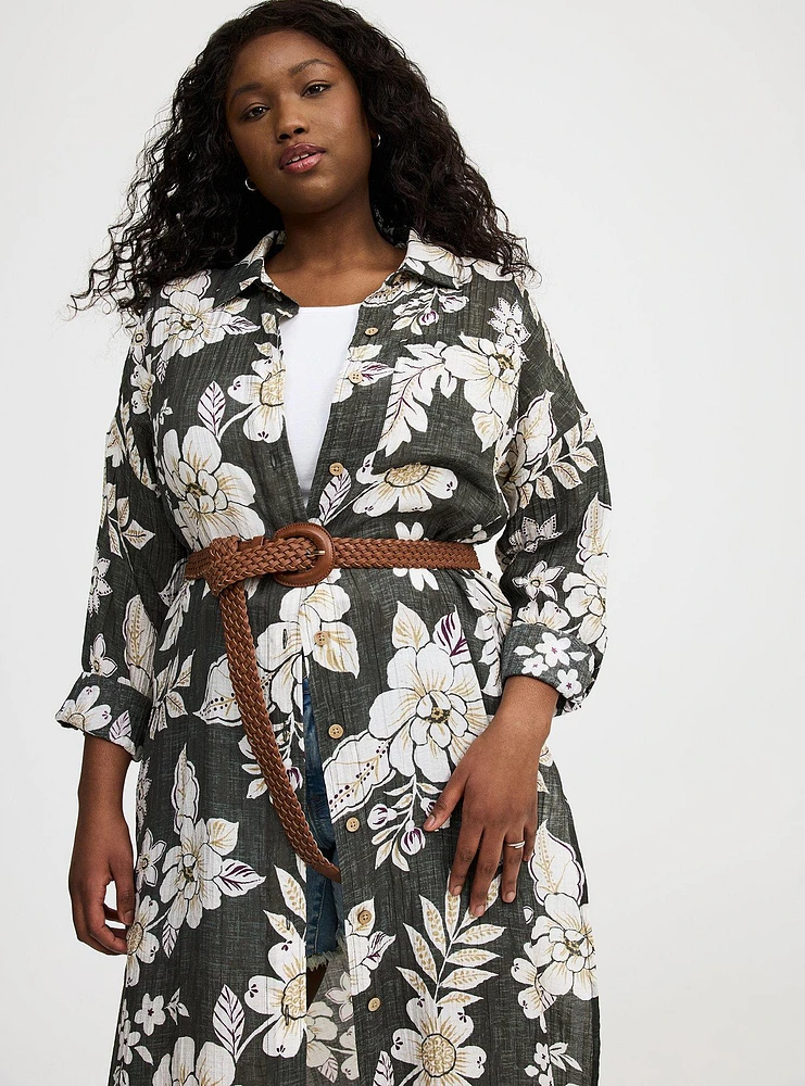 Button-Up Kimono Shirt