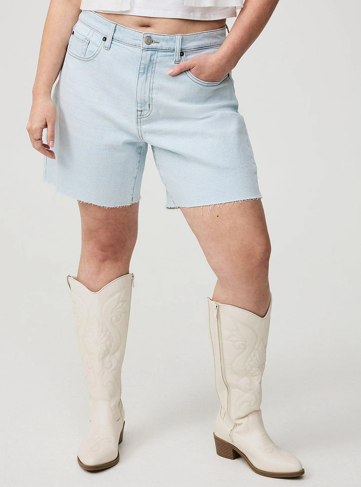 7'' High-Rise Dad Denim Short