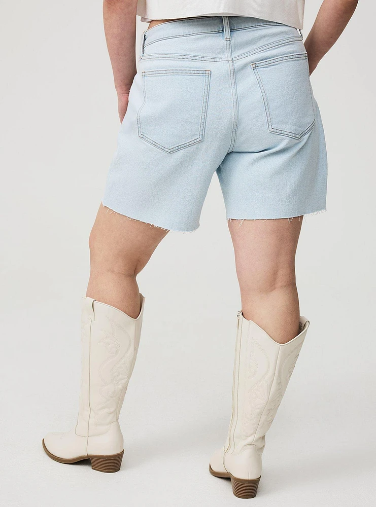 7'' High-Rise Dad Denim Short
