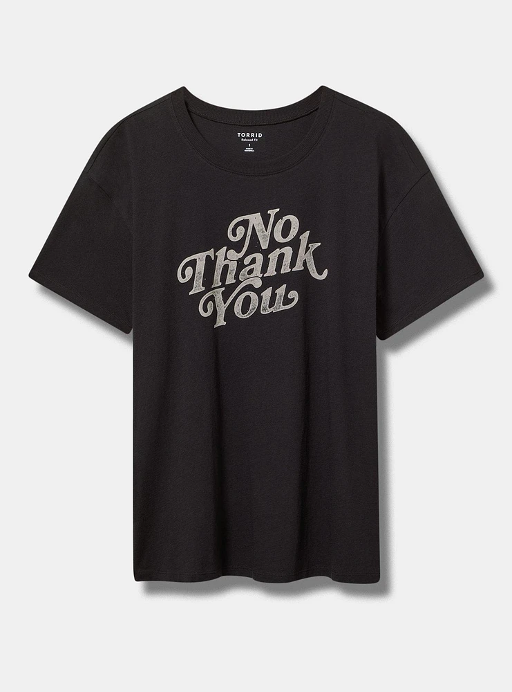 No Thank You Relaxed Crew Tee