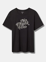 No Thank You Relaxed Crew Tee