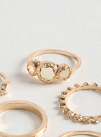 Pave Stone Ring Set