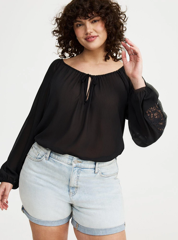 Relaxed Pop-Over Blouse