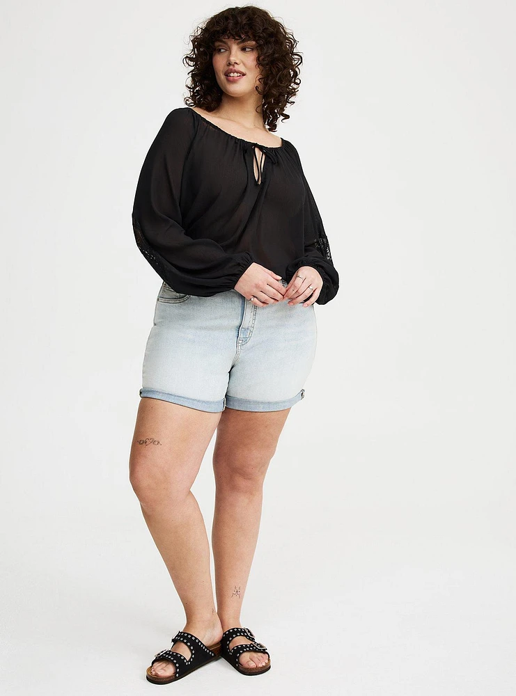 Relaxed Pop-Over Blouse