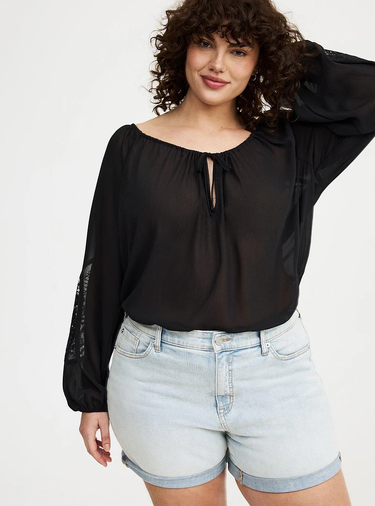 Relaxed Pop-Over Blouse